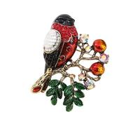 Élégante broche en forme d'oiseau en cristal avec gouttes d'huile complexes et strass - Parfait pour les vestes et les robes - Broche tendance polyvalente pour femme, taille unique, Comme décrit