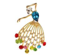 Élégante broche en métal inspirée du ballet, bijoux de danse artistique pour manteaux et sacs, accessoire léger pour femme, taille unique, Comme décrit