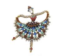 Élégante broche en métal inspirée du ballet - Bijoux de danse artistique pour manteaux et sacs - Broche pour fille de ballet, taille unique, Comme décrit
