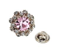 Élégante broche en strass pour les soirées avec fermoir sécurisé - Design léger - Accessoire polyvalent inspiré des diamants, taille unique, Comme décrit