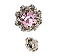 Élégante broche en strass pour les soirées avec fermoir sécurisé - Design léger - Accessoire polyvalent - Broche de voyage portable, taille unique, Comme décrit