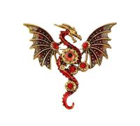 Élégante broche inspirée du dragon pour un usage quotidien - Broche en métal robuste adaptée à tous les styles - Broche élégante en forme de dragon, taille unique, Comme décrit
