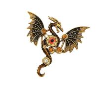 Élégante broche inspirée du dragon pour un usage quotidien - Broche en métal robuste adaptée à tous les styles - Broche dragon en alliage, taille unique, Comme décrit