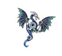 Élégante broche inspirée du dragon pour un usage quotidien - Broche en métal robuste adaptée à tous les styles - Broche élégante en forme de dragon, taille unique, Comme décrit