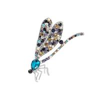 Élégante broche libellules en alliage avec strass pour embellir n'importe quelle tenue avec un éclat d'élégance, taille unique, Comme décrit