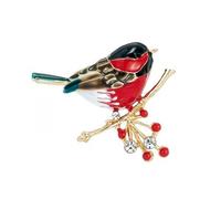 Élégante broche moineau en alliage robuste avec strass pour femmes à la mode et occasions spéciales Broche élégante de fête, taille unique, Comme décrit