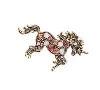 Élégante broche multifonction accessoire beau cheval badge animal parfait pour les amateurs de mode cadeau cheval alliage, One Size, Comme décrit
