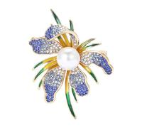 Élégante broche orchidées en alliage ajoute de la sophistication à n'importe quelle tenue. Mode unisexe adaptée aux femmes à la mode fleur élégante, taille unique, Comme décrit