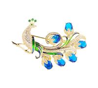 Élégante broche paon fabriquée à partir d'alliage de qualité supérieure avec un design complexe, légère pour améliorer les accessoires de mode et le port quotidien. Broche paon élégante fabriquée à