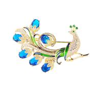 Élégante broche paon fabriquée en alliage de qualité supérieure avec un design complexe, légère pour améliorer les accessoires de mode et un usage quotidien. Broche exquise, taille unique, Comme