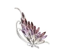 Élégante broche papillon avec pierres bleues brillantes, matériaux métalliques robustes pour offrir ou pour un style individuel, bijoux au design papillon unique, taille unique, Comme décrit