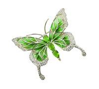 Élégante broche papillon émaillée vintage avec strass pour femme, accessoires de bijoux, idées cadeaux, broche élégante en alliage, taille unique, Comme décrit
