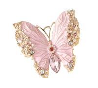 Élégante broche papillon en cristal émaillé pour les tenues d'invités de mariage, robes de soirée et événements spéciaux, bijoux papillon tendance, One Size, Comme décrit