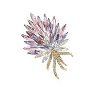 Élégante broche papillon en cristal romantique alliage bijoux avec serrure sécurisée épingle à nourrice pour femmes cadeau papillon, taille unique, comme décrit