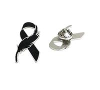 Élégante broche ruban colombes pour collectes de fonds Construction en métal léger 3 g Accessoire de mode Élégant soutien bénévole, taille unique, Comme décrit