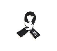 Élégante broche ruban colombes pour collectes de fonds Construction en métal léger 3 g Accessoire de mode Élégant soutien bénévole, taille unique, Comme décrit