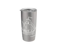 Élégante Caravel Old Vessel Nautique Vintage Formes Mania Gobelet isotherme en acier inoxydable double paroi