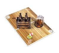 Élégante carte de vœux pop-up 3D en forme de bouteille de bière et de tasse pour célébrer les anniversaires et la fête des pères, carte de départ à la retraite, carte de fête des pères