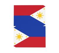 Élégante carte de vœux YYHWHJDE gris nacré avec motif drapeau des Philippines, 15,2 x 10,2 cm pour Noël, anniversaires, mariages, etc