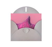 Élégante carte de vœux YYHWHJDE gris nacré avec motif plage de sable rose 15,2 x 10,2 cm pour Noël, anniversaires, mariages, et plus encore