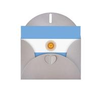 Élégante carte de vœux YYHWHJDE gris nacré motif drapeau argentin 15,2 x 10,2 cm pour Noël, anniversaires, mariages, et plus encore