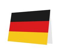 Élégante carte de vœux YYHWHJDE vert foncé nacré avec motif drapeau allemand 15,2 x 10,2 cm pour Noël, anniversaires, mariages et plus encore