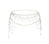 Élégante ceinture de taille avec perles pour femme, design pompon, parfait pour les robes de mariée et de mariée