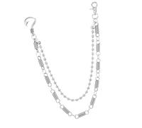 Élégante chaîne à ressort en fer pour bijoux, finition durable, chaîne de pantalon pour un réglage professionnel et un style décontracté au quotidien