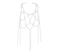 Élégante chaîne de cheveux de mariée avec motifs creux et pompons en perles pour mariage et événement formel Bijoux de mariée luxueux, taille unique, Comme décrit