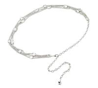 Élégante chaîne de taille multicouche en strass pour femme - Longueur réglable - Bijou de corps métallique - Accessoire décoratif - Longueur réglable