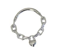 Élégante chaîne en forme de cœur anneaux de septum en acier inoxydable chirurgical bijoux de nez pour femmes et filles/argent 8/10 mm chaîne cœur nez Hoop, 8mm, comme décrit, Comme décrit