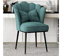 Élégante chaise de coiffeuse moderne en velours - Chaise de maquillage rembourrée pour maison, bureau, chambre, salon et cuisine - Parfait pour salle à manger et meubles d'accentuation, 56 x 63 x 45