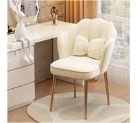 Élégante chaise longue en velours en forme de coquillage avec pieds en métal en forme de pétale élégante et fonctionnelle pour les amateurs de salon (gris rose)
