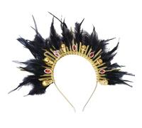 Élégante coiffe angélique avec plumes scintillantes pour cosplay, concours de beauté, événement à thème et célébrations festives, couvre-chef pour femme