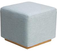 Élégante coiffeuse carrée rembourrée avec siège en mousse souple et mini repose-pieds - Station de maquillage parfaite pour chambre à coucher, dressing et salon - Meuble de beauté élégant pour soins