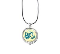 Elegante collier avec pendentif en forme de rose mystérieuse - Design réversible avec délicates fleurs gravées - Le cadeau idéal pour l'amour et l'amitié;