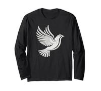 Élégante Colombe Oiseau d'espoir Symbole de Paix Vintage Manche Longue