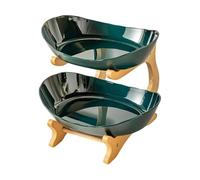 Élégante corbeille à fruits, support ovale en bois, support de rangement à niveaux, présentoir à salades, bonbons, plateau de service pour la maison, le bureau, un mariage, 25 x 22 cm