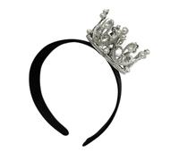 Élégante couronne d'anniversaire de princesse dorée pour filles Accessoire de fête Diadème accrocheur avec perles étincelantes
