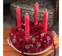 Élégante couronne de fleurs séchées fabriquée à la main pour une décoration murale et de table stylée