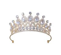 Élégante couronne de mariée réglable en strass argenté pour mariages, bals, activités de concours de beauté, taille unique, Comme décrit
