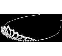 Élégante couronne diadème de mariage avec zircons, forme conique, légère