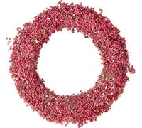 Élégante couronne sèche de baies de poivre rose pour une décoration élégante à la maison