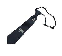 Élégante cravate noire pré-nouée avec pendentif en forme de nœuds lunaires et pompons pour uniforme d'étudiant japonais punk chaîne en métal Cravate de cou punk, Moon, taille unique