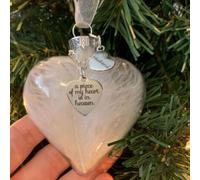 Élégante décoration commémorative de Noël My Heart in Heaven pour ceux que nous manquons (Husband)