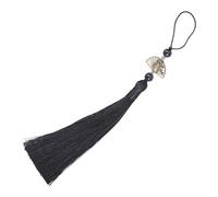 Élégante décoration Han Fu avec pompons fluides symbolisant la joie et la fortune pour les fournitures de mariage et les célébrations en forme d'éventail