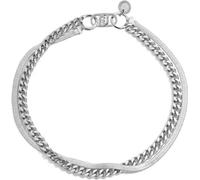 Élégante double chaîne en acier Mode LJ2781