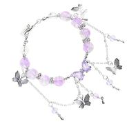 Élégante femme avec papillon complexe et perles - Parfait pour les amoureux de la nature et les créateurs de tendances - Bijoux pour occasions spéciales, taille unique, Comme décrit