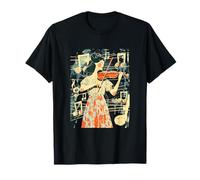 Élégante Femme Jouant du Violon, Art Musical T-Shirt