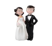 Élégante Figurine Couple Mariés pour Décoration de Gâteau, Statue Romantique en Résine 12x6x4cm - Figurine de Mariée et Marié pour Mariages, Anniversaires et Fêtes, Cadeau Parfait